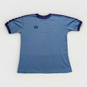 Vintage Admiral Soccer Jersey Mens L Light Blue 80s Football Shirt Retro
